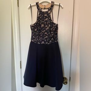 B. Darlin navy/nude party dress size 9/10